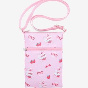 Hot Topic Strawberry‎ Milk Passport Crossbody Bag